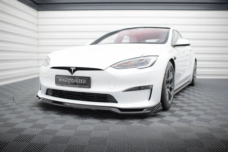 Front splitter V.2 — Tesla Model S Plaid Mk1 Facelift (2021–)