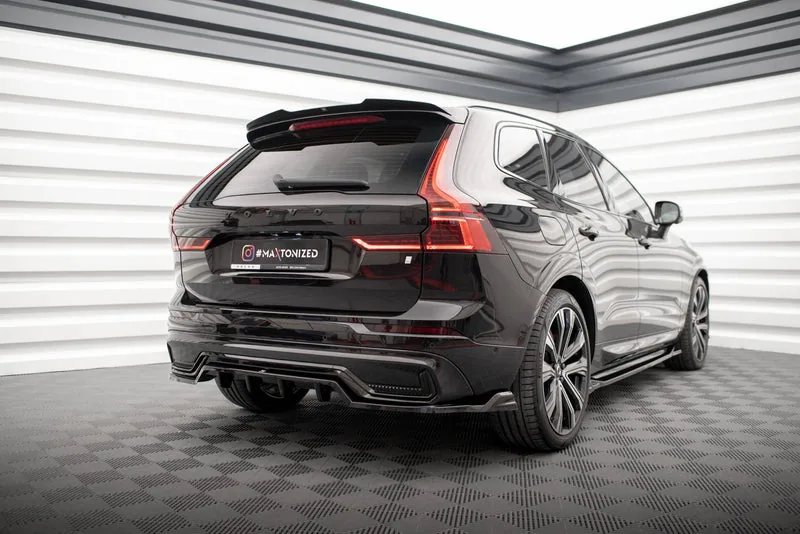 Rear splitter with vertical bars — Volvo XC60 R-Design Mk2 Facelift (2021–)