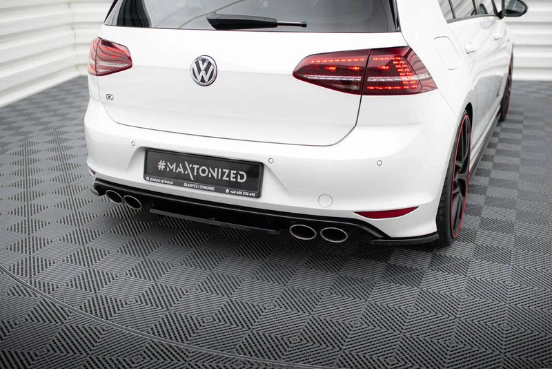 Rear splitter — Volkswagen Golf Mk7 R (with vertical bars) (2013–2016)