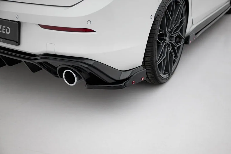 Задние боковые сплиттеры V.4 + накладки — Volkswagen Golf GTI / GTE Mk8  Fits only with : VW-GO-8-GTI-RS2 (2020–)