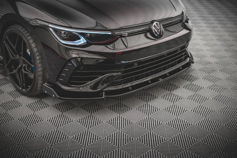 Передний сплиттер V.2 + накладки — Volkswagen Golf R Hatchback / Variant Mk8 (2020–2024)