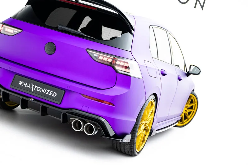 Rear side splitters V.6 + flaps — Volkswagen Golf R Hatchback Mk8 Facelift Fits only with : VW-GO-8-R-RS2G (2024–)
