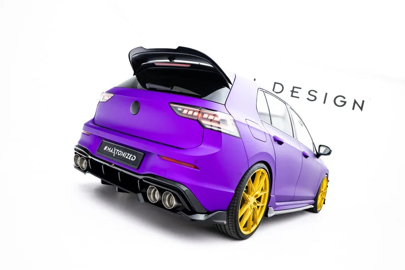 Rear splitter V.1 with vertical bars — Volkswagen Golf R Hatchback Mk8 / Mk8 Facelift (2020–)