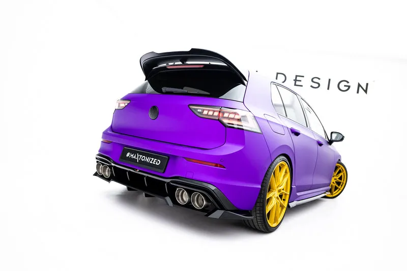 Rear splitter V.2 with vertical bars — Volkswagen Golf R Hatchback Mk8 / Mk8 Facelift (2020–)