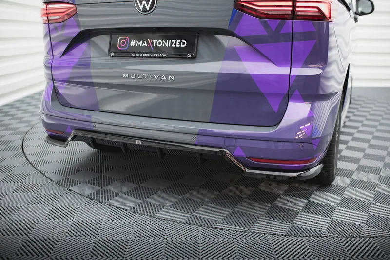 Rear splitter with vertical bars — Volkswagen Multivan T7 (2021–)