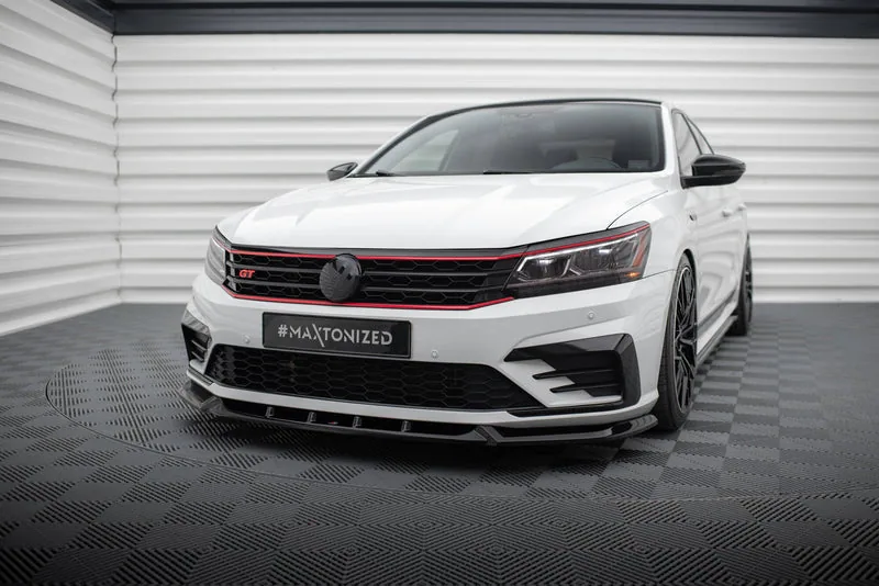 Передний сплиттер V.1 — Volkswagen Passat GT B8 Facelift USA (2018–2020)