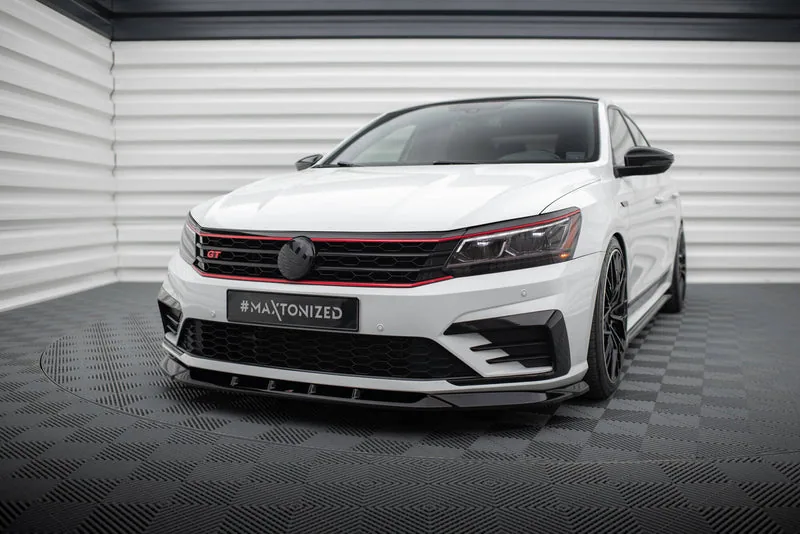 Передний сплиттер V.2 — Volkswagen Passat GT B8 Facelift USA (2018–2020)