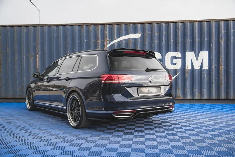 Rear splitter with vertical bars — Volkswagen Passat B8 (2014–2019)