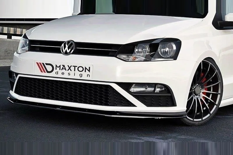 Передний сплиттер V.1 — Volkswagen Polo GTI Mk5 Facelift (2014–2017)