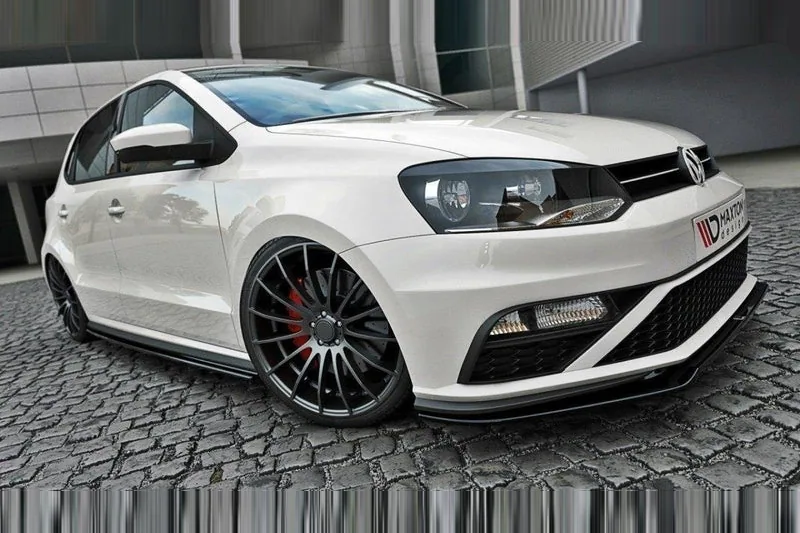 Передний сплиттер V.2 — Volkswagen Polo GTI Mk5 Facelift (2014–2017)