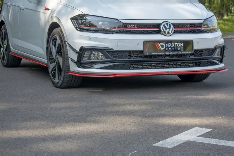 Передний сплиттер V.2 — Volkswagen Polo GTI / R-line Mk6 (2017–2021)