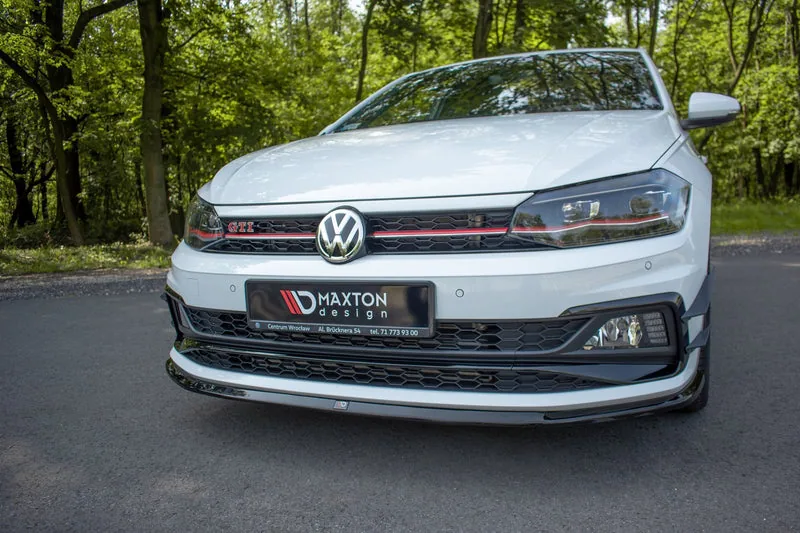 Передний сплиттер V.3 — Volkswagen Polo GTI / R-line Mk6 (2017–2021)