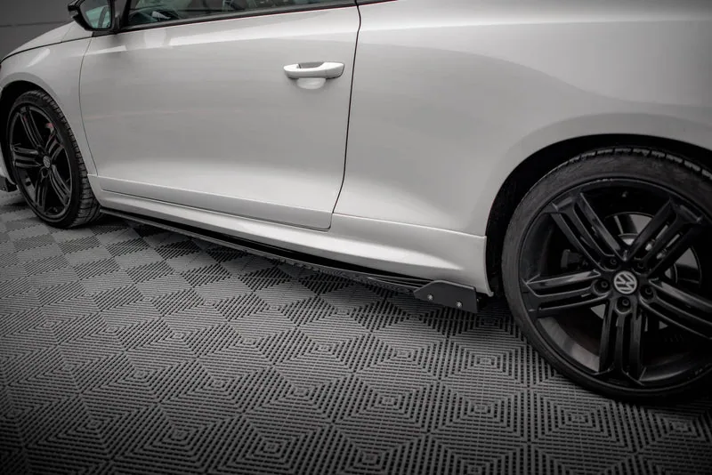 Накладки на пороги V.2 + накладки — Volkswagen Scirocco R Mk3 (2008–2014)
