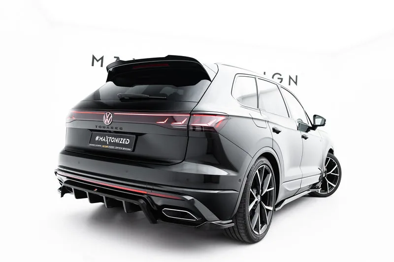 Задний сплиттер с вертикальными рёбрами — Volkswagen Touareg R-Line Mk3 Facelift (2023–)