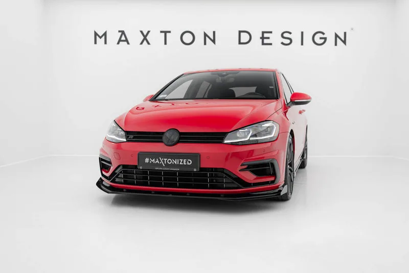 Передний сплиттер Street Pro + накладки — Volkswagen Golf R / R-Line Mk7 Facelift (2016–2020)