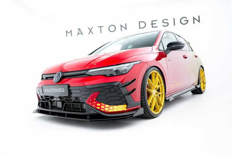 Front splitter Street Pro + flaps — Volkswagen Golf GTI Clubsport Mk8 Facelift (2024–)