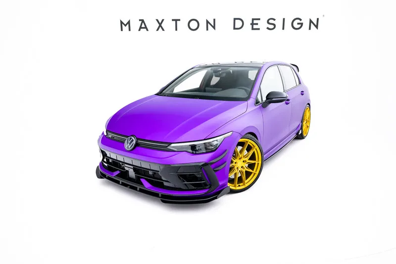 Передний сплиттер Street Pro + накладки — Volkswagen Golf R Hatchback Mk8 Facelift (2024–)
