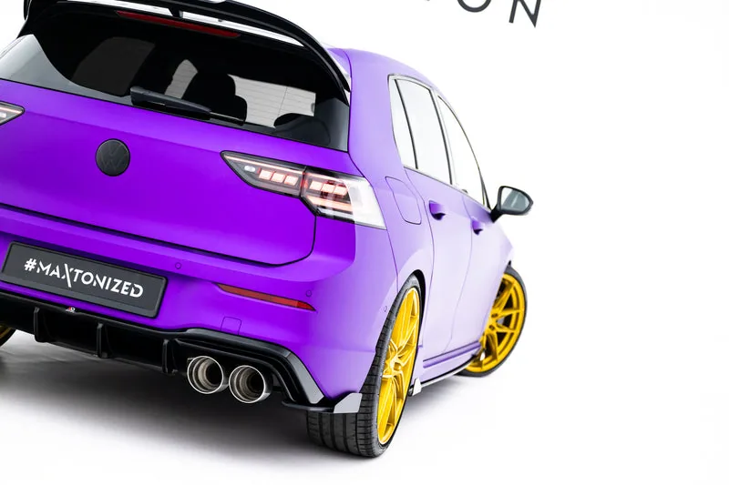 Tagumised küljesplitterid Street Pro V.2 + tiivakesed — Volkswagen Golf R Hatchback Mk8 / Mk8 Facelift  Fits only with :  VW-GO-8-R-RS2G (2020–)