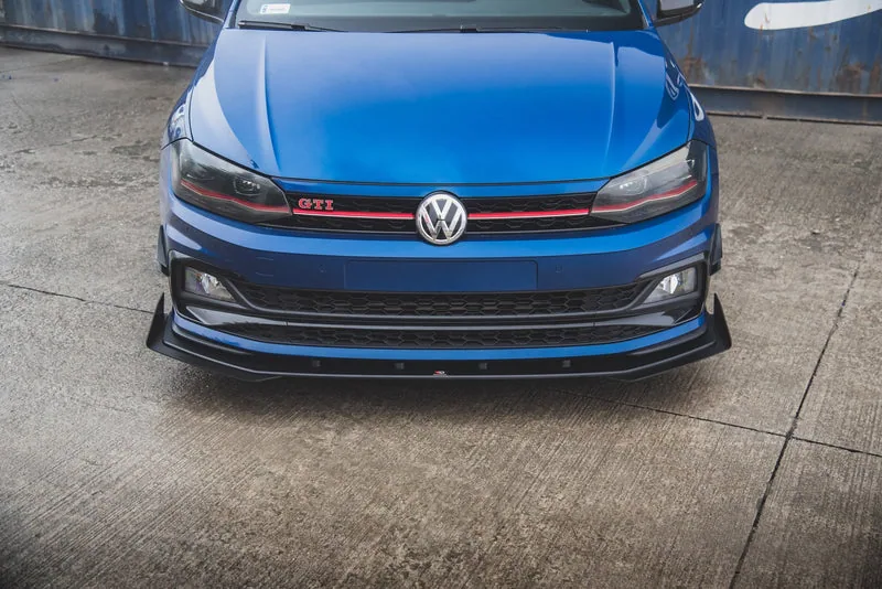 Front splitter Street Pro + flaps — Volkswagen Polo GTI Mk6 (2017–2021)