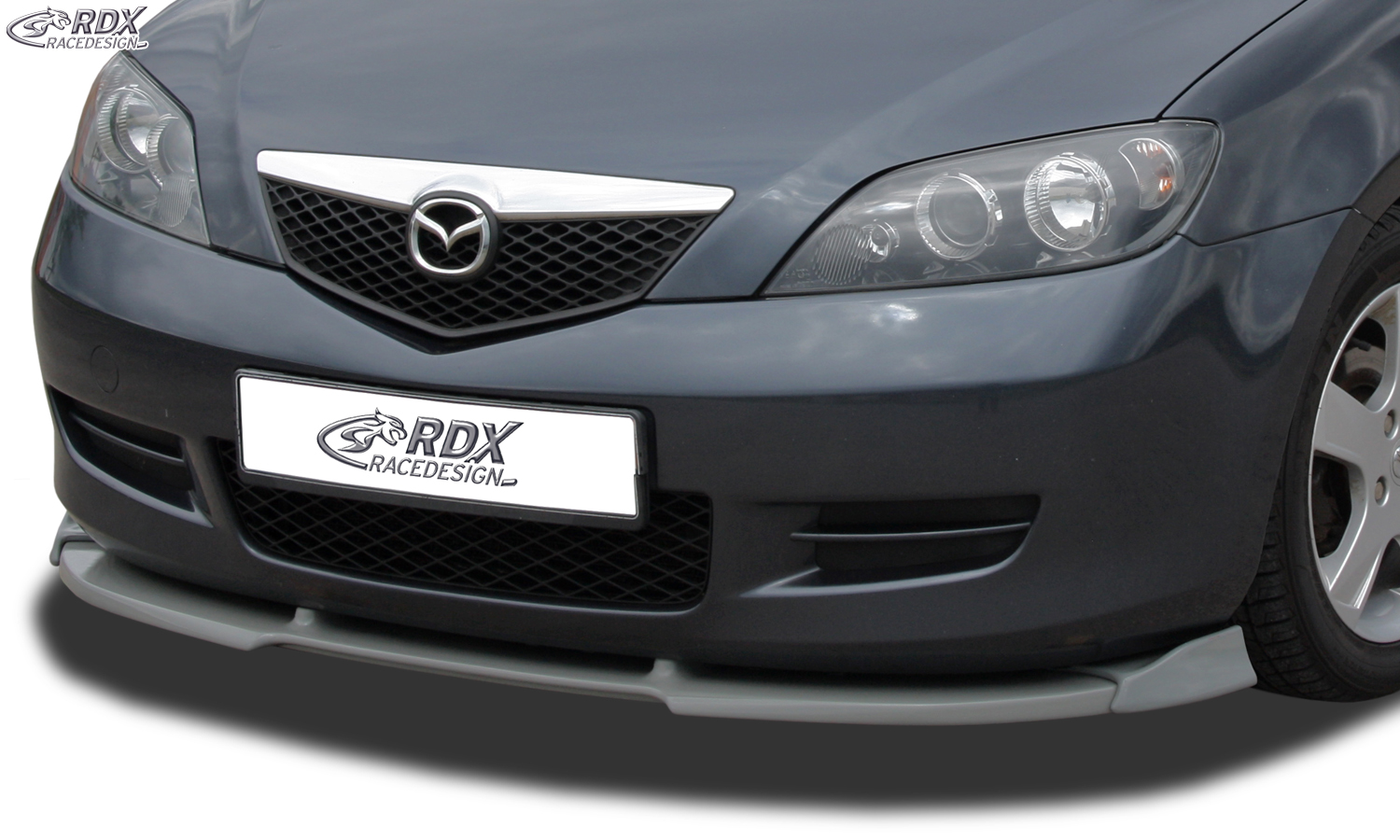 RDX VARIO-X front splitter – Mazda 2 (DY) 2003–2007