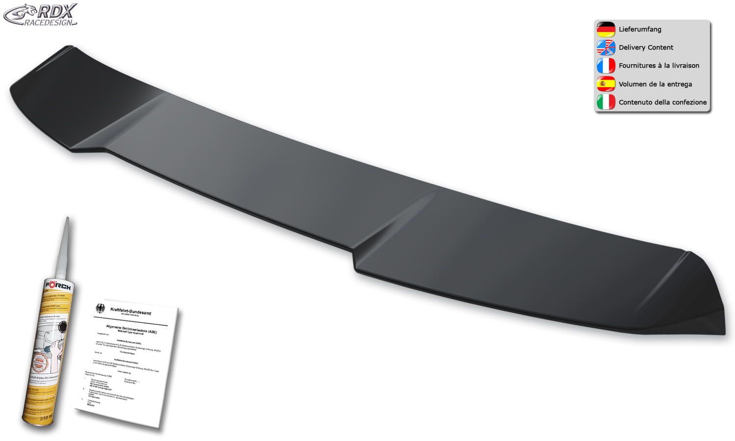 RDX roof spoiler – Touran 5T 2015–