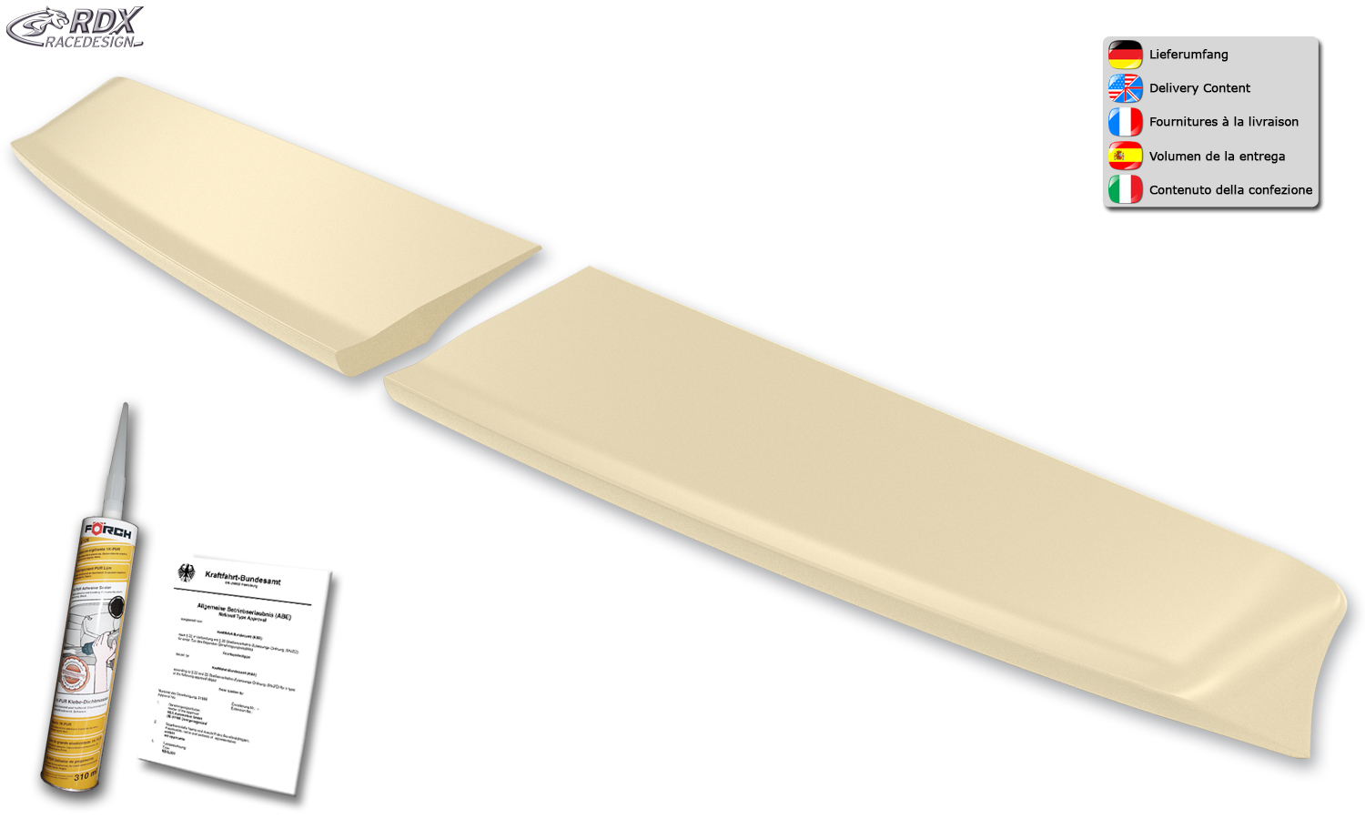 RDX roof spoiler – Ford Transit Custom/Tourneo Custom (2012–2023)