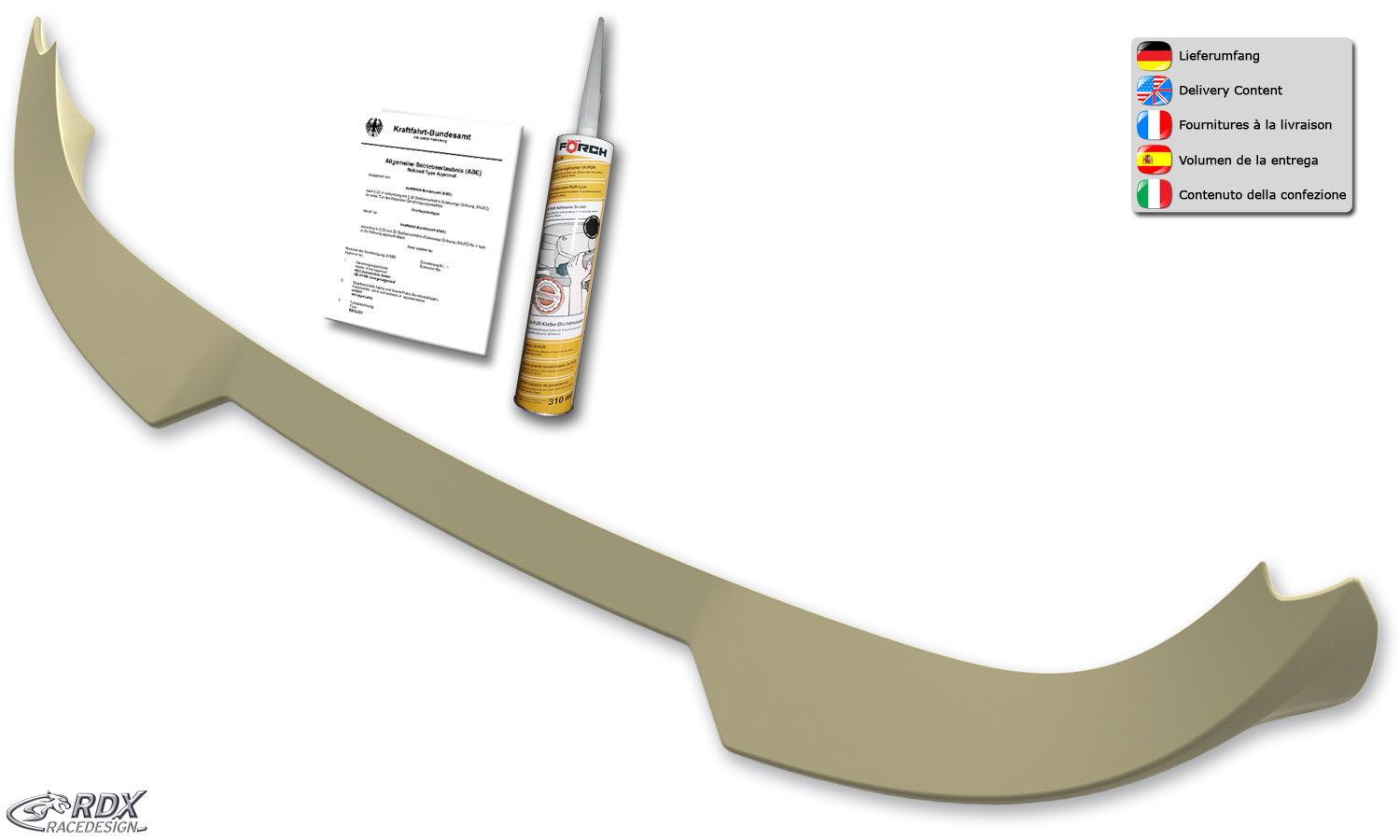 RDX katusespoiler – Volkswagen Caddy 2K 2KN (2015–2020) Single