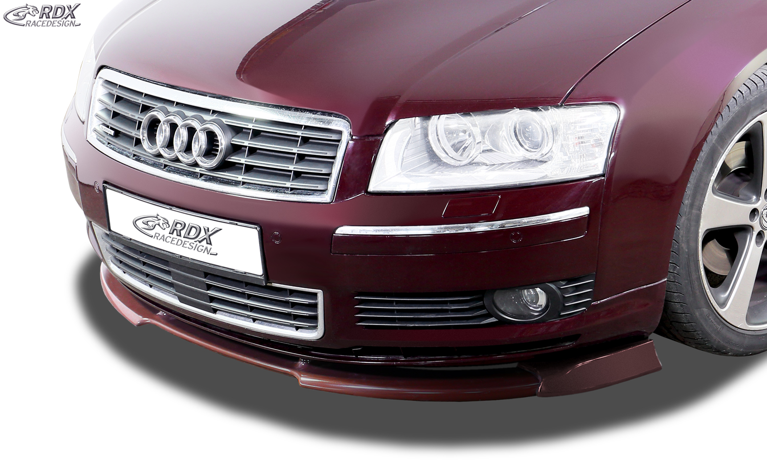 RDX VARIO-X front splitter – Audi A8 D3/4E –2005 (Alle, incl.. W12 and S8)