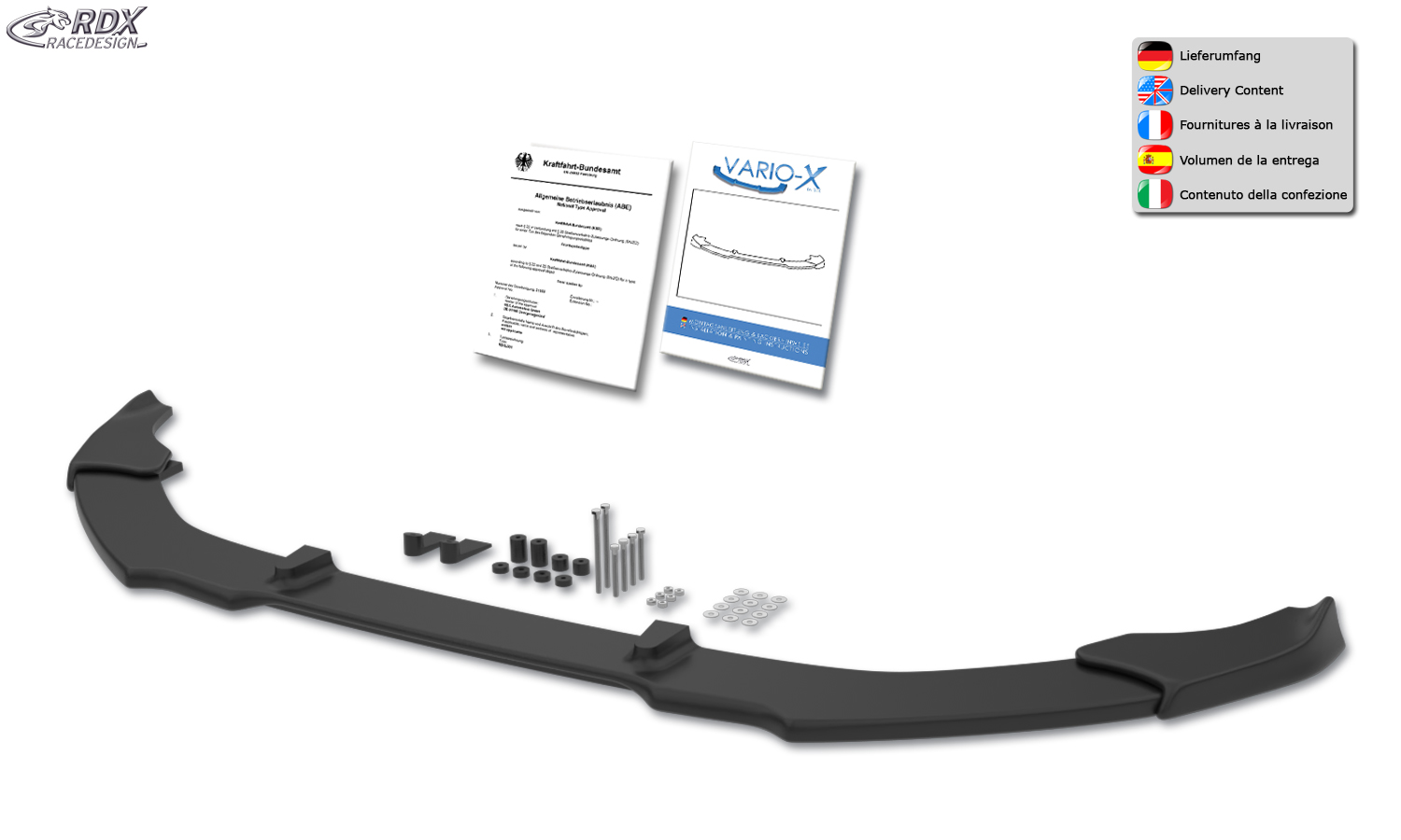 RDX V2 VARIO-X esispoiler – Audi A4 B8 Facelift 2011–