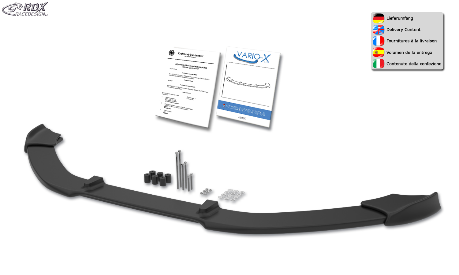 RDX VARIO-X front splitter – Audi Q7 (4L) –2009