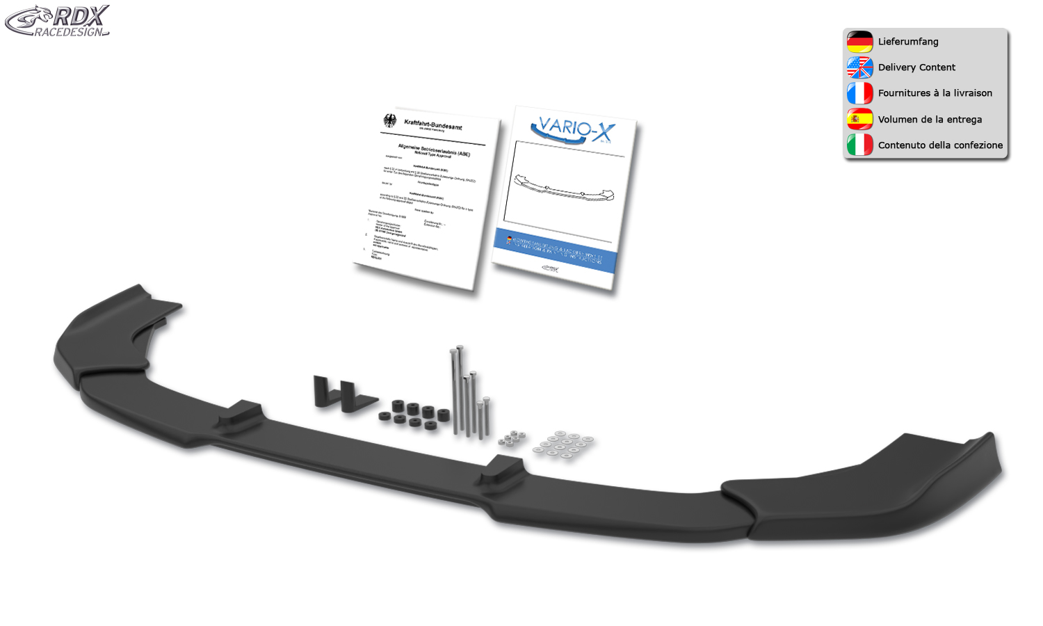RDX VARIO-X front splitter – Hyundai Tucson N-Line (TL) 2018–2020