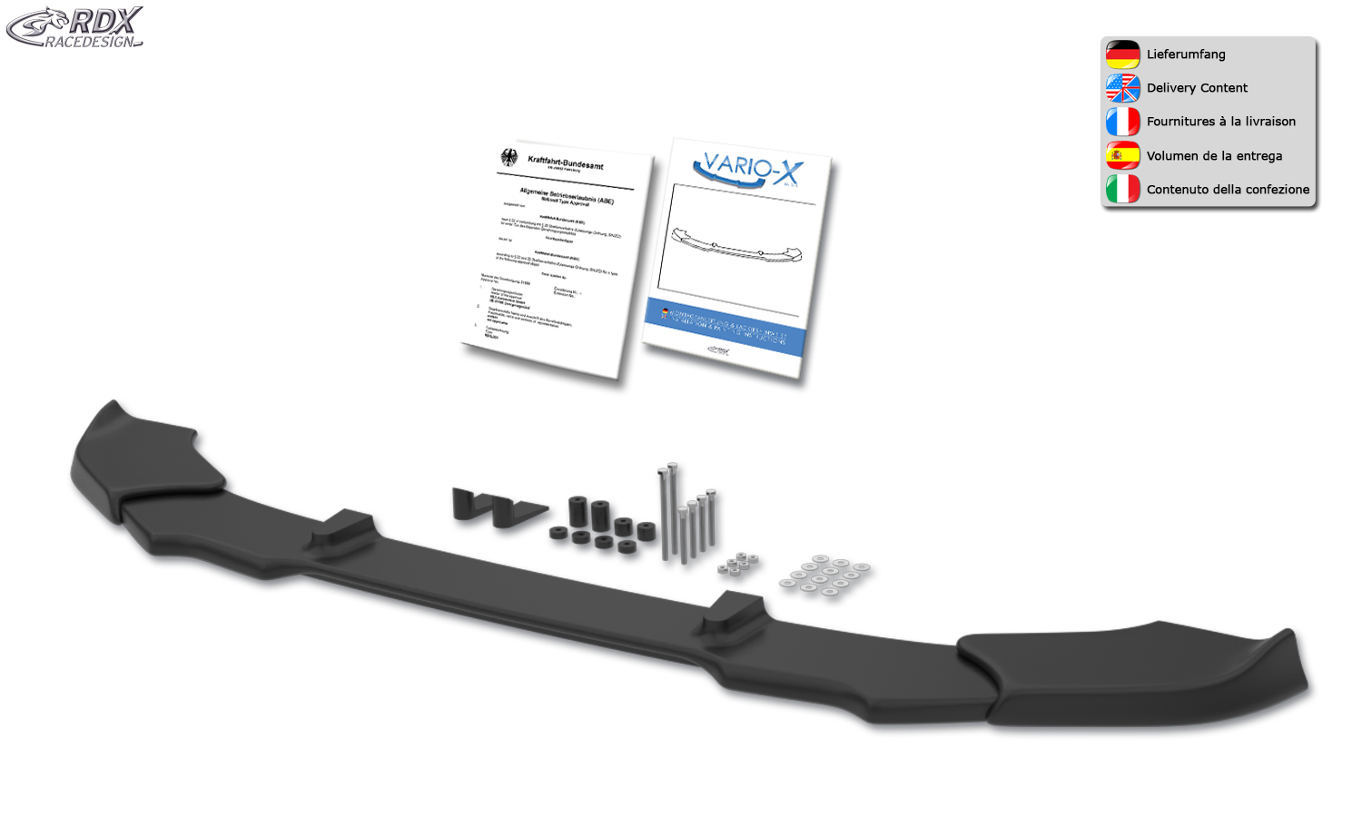 RDX VARIO-X front splitter – Seat Mii