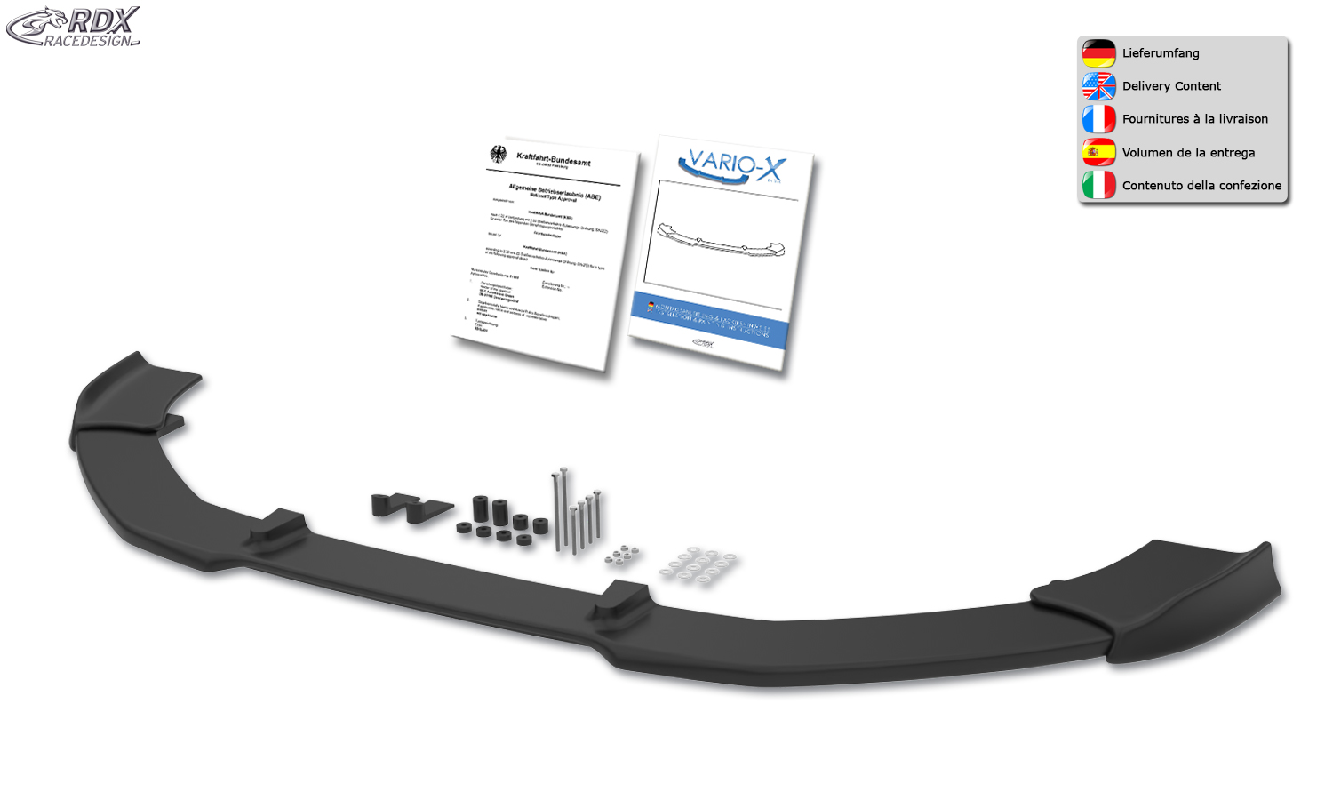 RDX VARIO-X esispoiler – Audi TT 8J –2010 (S-Line esistange)