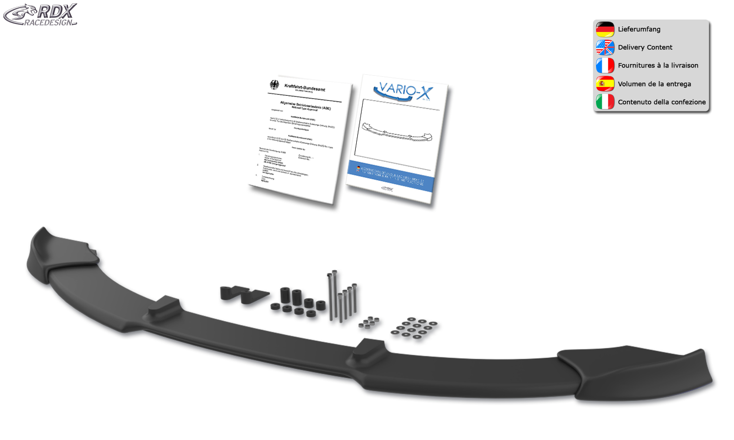 RDX VARIO-X esispoiler – BMW 3. seeria E46 kupee/kabriolett 2003–