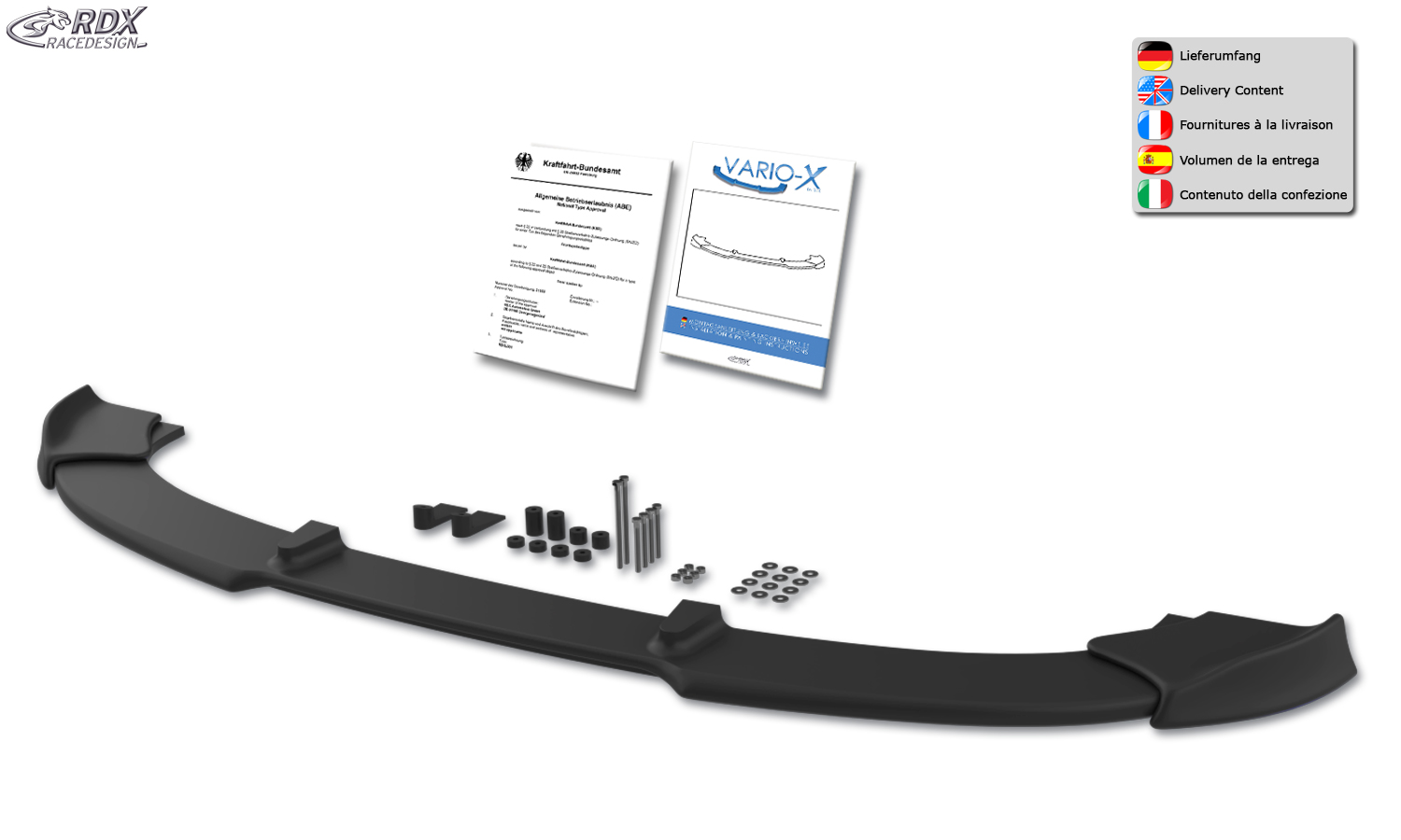 RDX VARIO-X front splitter – BMW 3 Series E92/E93 –2010