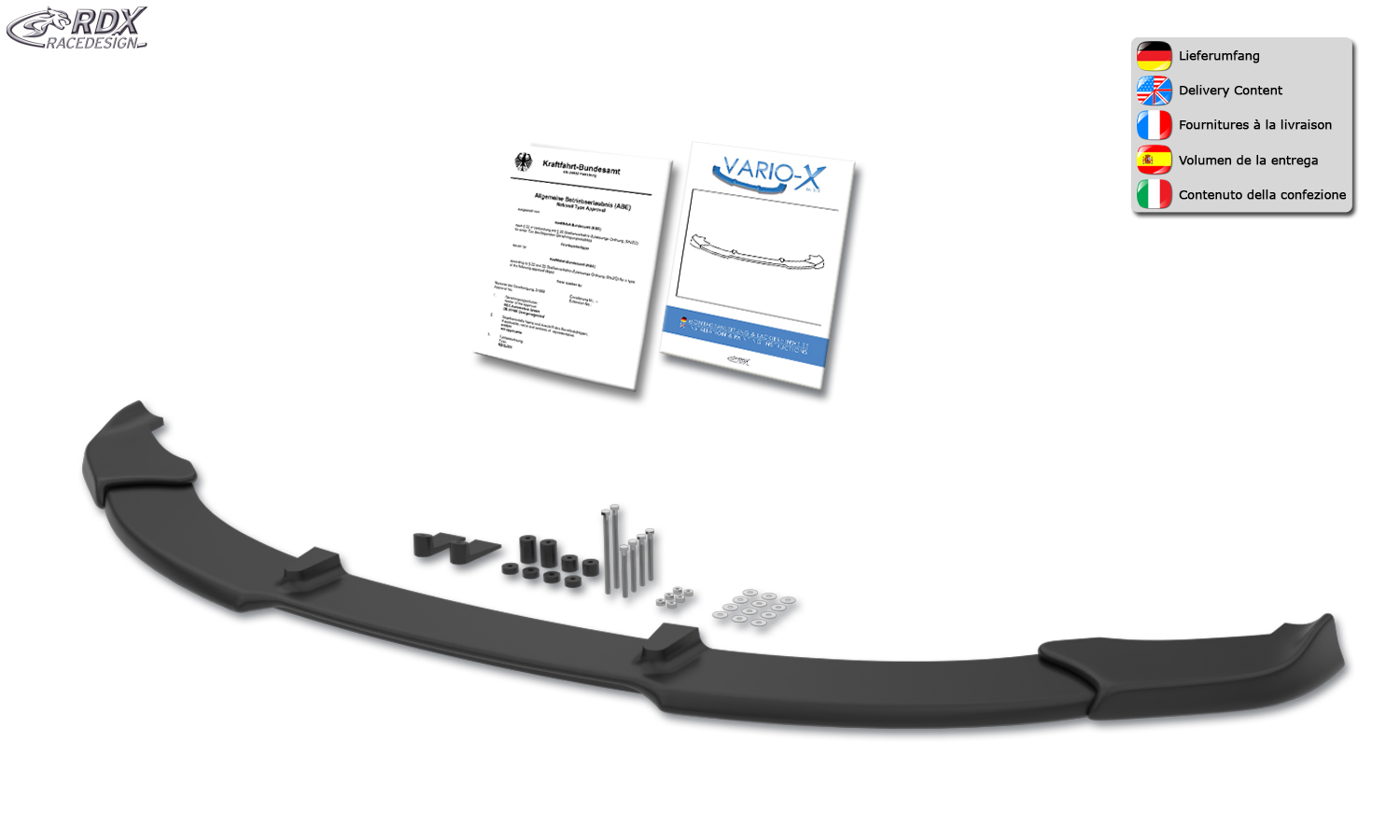 RDX VARIO-X front splitter – BMW 3 Series E92 M3/E93 M3