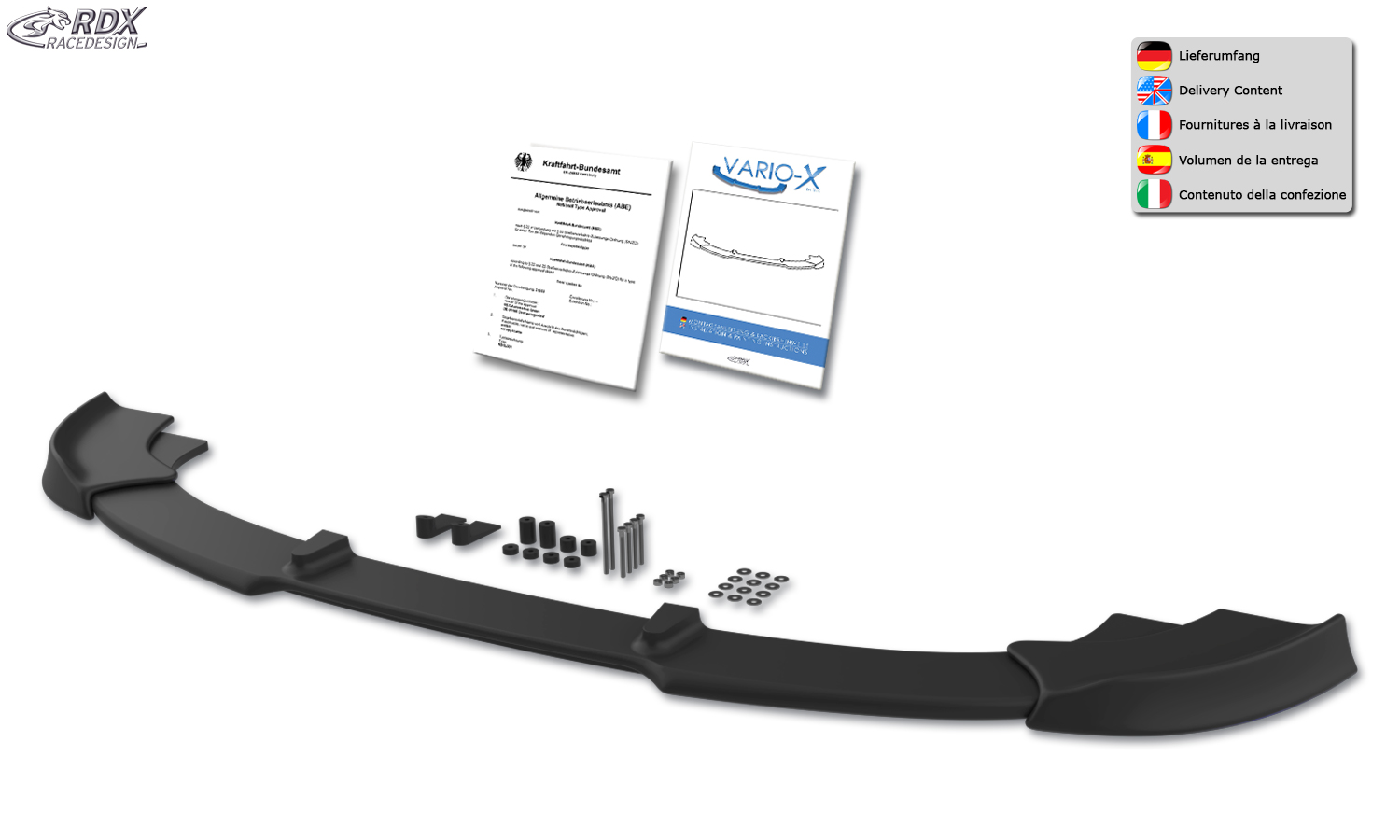 RDX VARIO-X esispoiler – BMW 5. seeria F10/F11 –2013