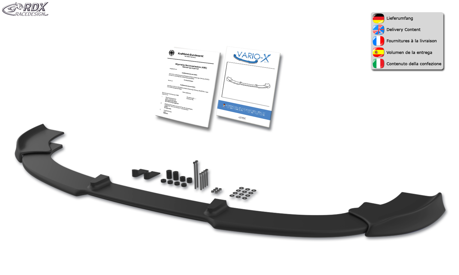 Передний сплиттер RDX VARIO-X – BMW 6 серии E63/E64 –2007