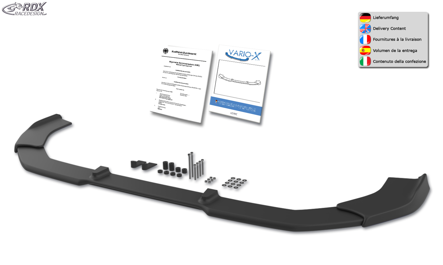 RDX VARIO-X esispoiler – Volkswagen Crafter ja MAN TGE (2017–)