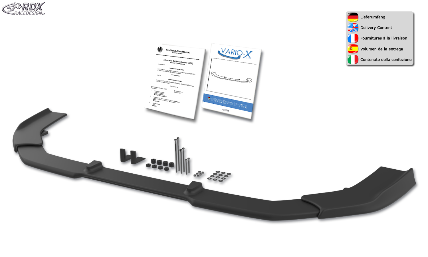 RDX VARIO-X esispoiler – Ford Transit MK7 2019–