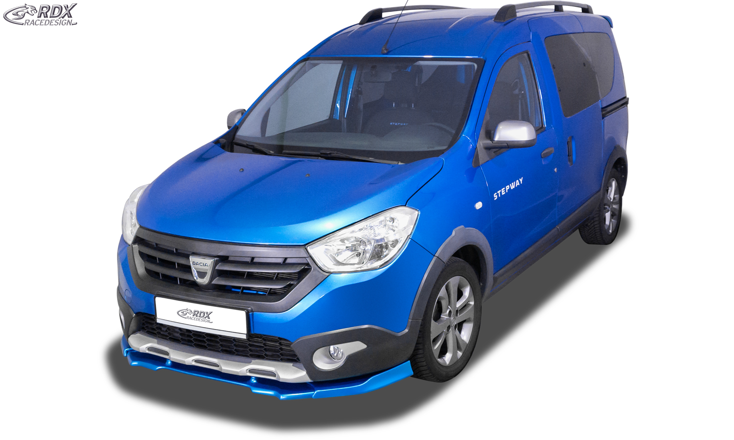 RDX VARIO-X front splitter – Dacia Dokker Stepway (SD) & Lodgy Stepway (SD)