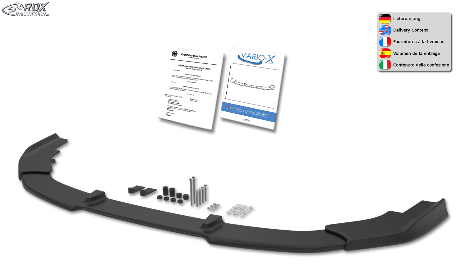 RDX VARIO-X esispoiler – Volkswagen Passat (CJ/B9/2024–)