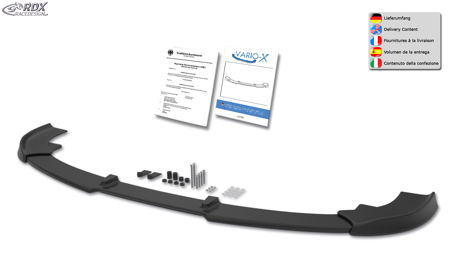 RDX VARIO-X esispoiler – Renault Master ja Nissan Interstar (2024–)