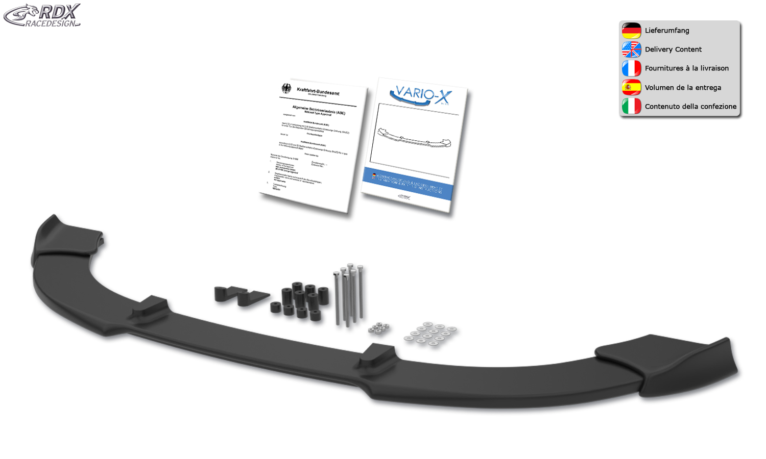 Передний сплиттер RDX VARIO-X – Hyundai i20 (PB/PBT | 2008–2012)
