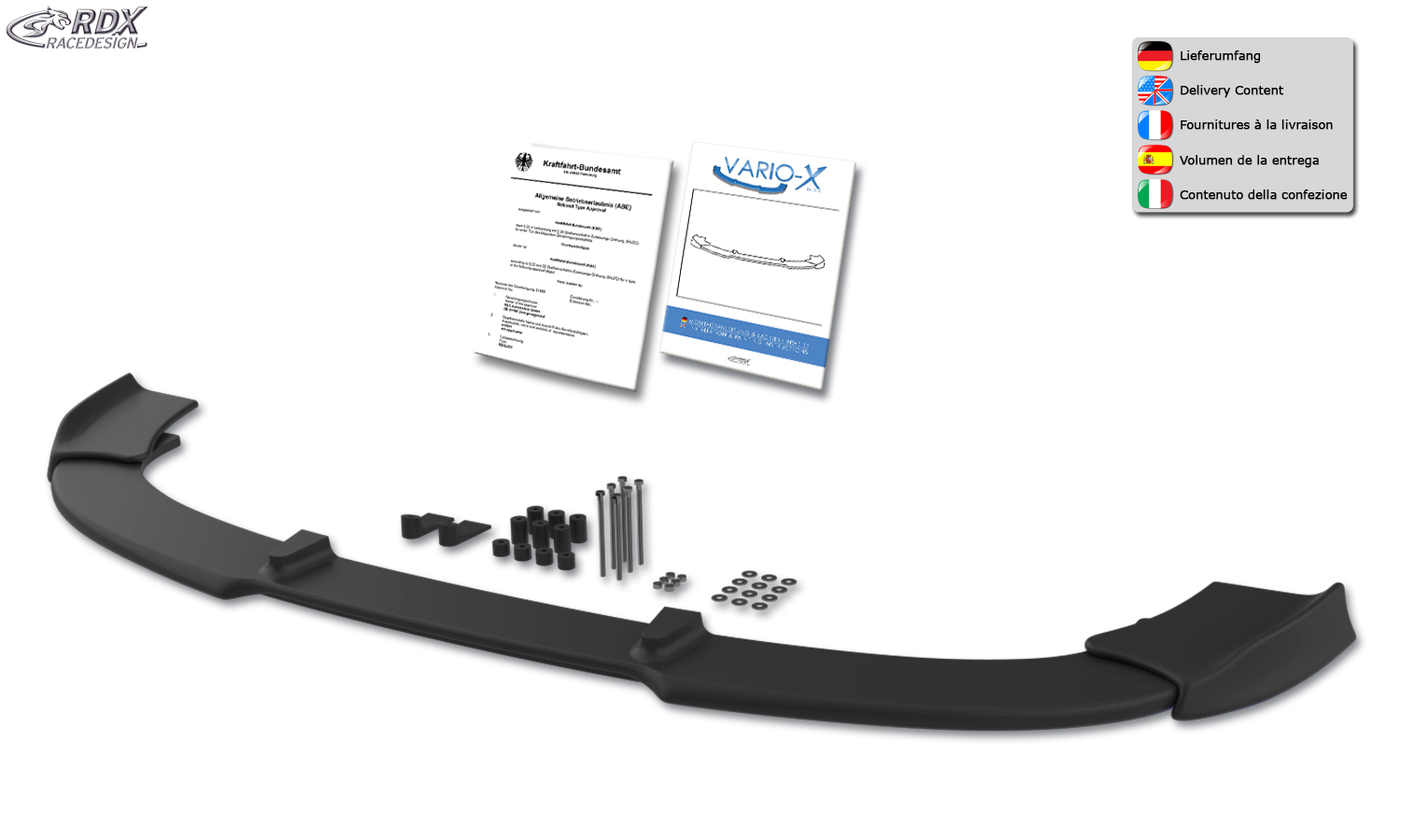 RDX VARIO-X front splitter – Hyundai i30 (FD/FDH/2007–)
