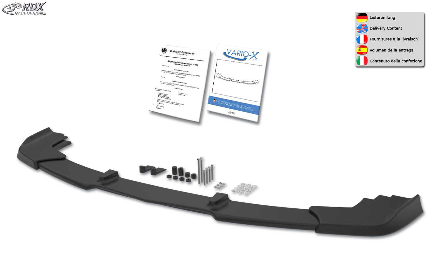 RDX VARIO-X front splitter – Mercedes-Benz C-class W204 2011–