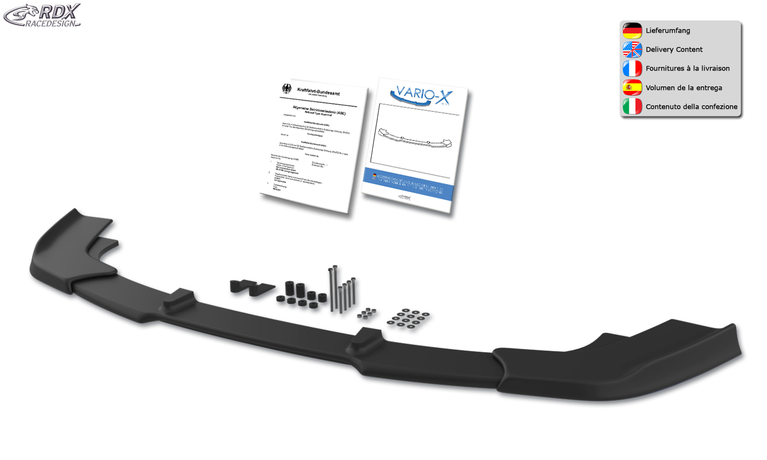 RDX VARIO-X esispoiler – Mercedes-Benz CLS-class C219 AMG