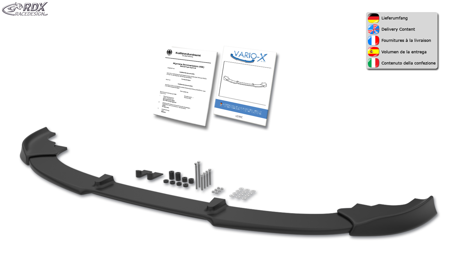 RDX VARIO-X esispoiler – Mercedes-Benz E-class W212 2013–