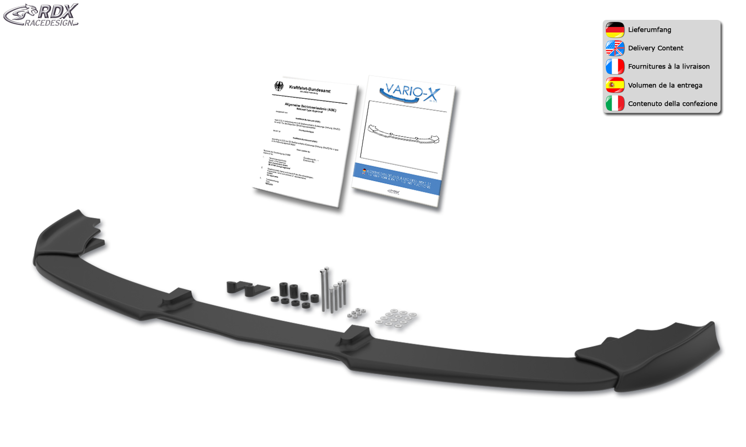 RDX VARIO-X esispoiler – Mercedes-Benz S-class W221 AMG 2009–