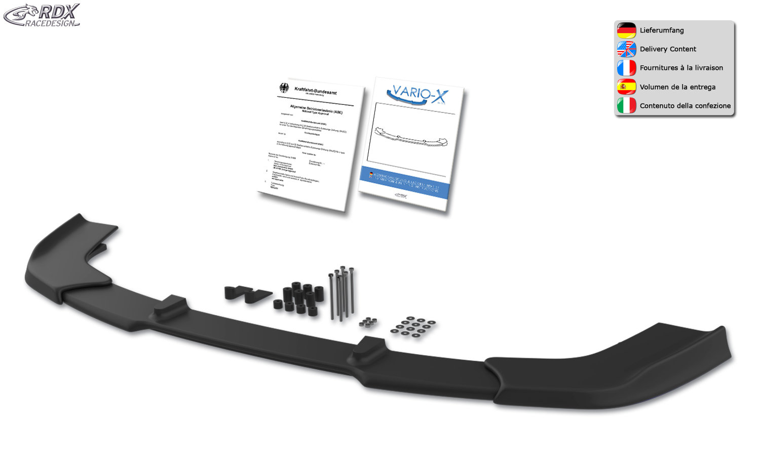 RDX VARIO-X front splitter – Opel Vectra C & Signum –2005 (sedan, Caravan (estate))